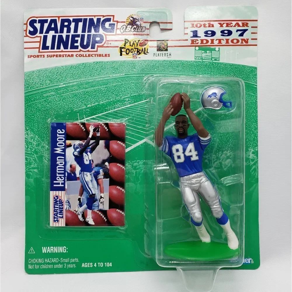 🩵NIB Vintage Herman Moore Starting Lineup